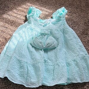 Janie and Jack Aqua Sleeveless Dress